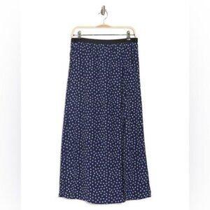 Sanctuary Blue Floral Midi Skirt Size XL